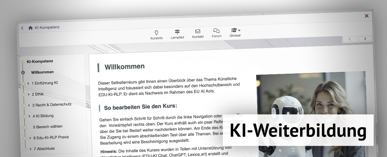 Screenshot des Weiterbildungskurses